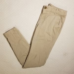 Old Navy Khaki Skinny Leg Regular Length Trousers Pants